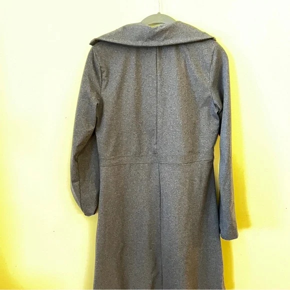 TEHAMA Blue Ruched Midi Dress with Sailor Collar - Picture 9 of 12